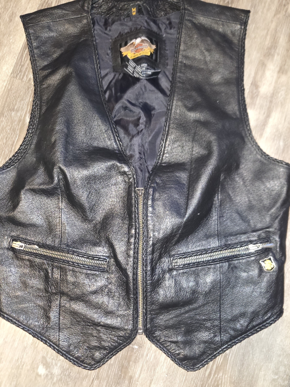 Harley Davidson‎ For Women Leather Vest Size Medium